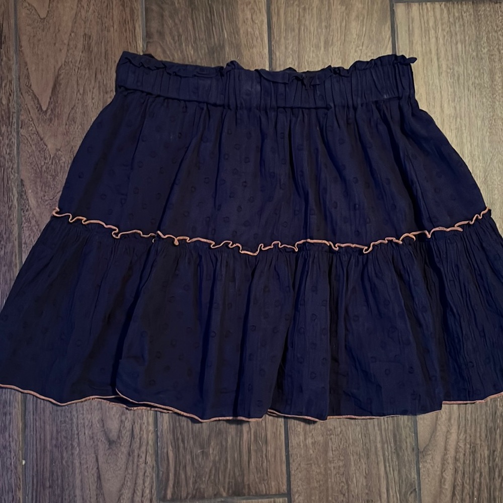 Main strip navy & orange skirt